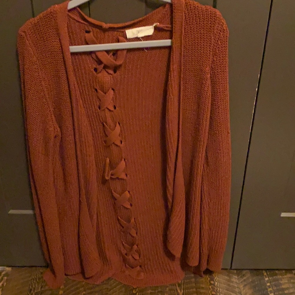 Cardigan with cross cross back